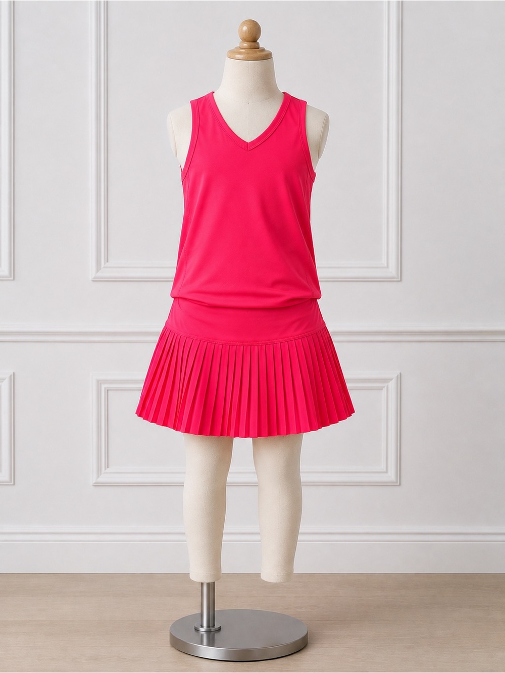 LUCKY IN LOVE Bright Pink Girls' Tank Top and Skort Set NWOT
